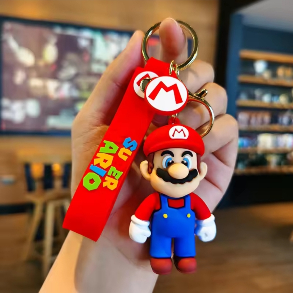 Super Mario Keychain with Red Strap